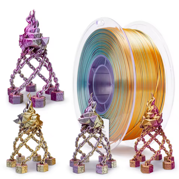 Ziro PLA Tri-Colour Silk - Metal Blossom