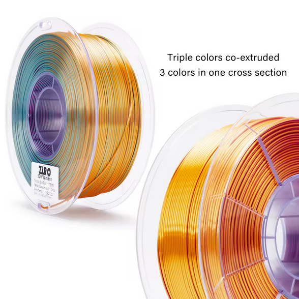 Ziro PLA Tri-Colour Silk - Metal Blossom