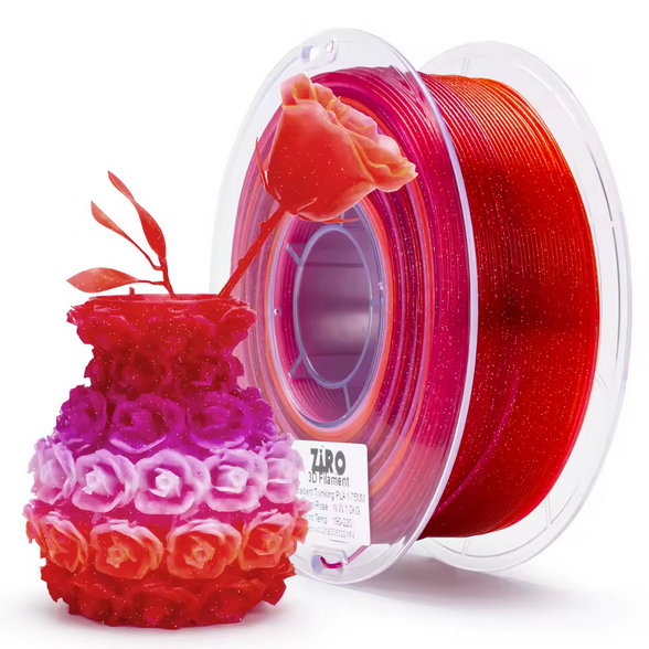 Ziro PLA Gradient Twinkling - Flower Rose