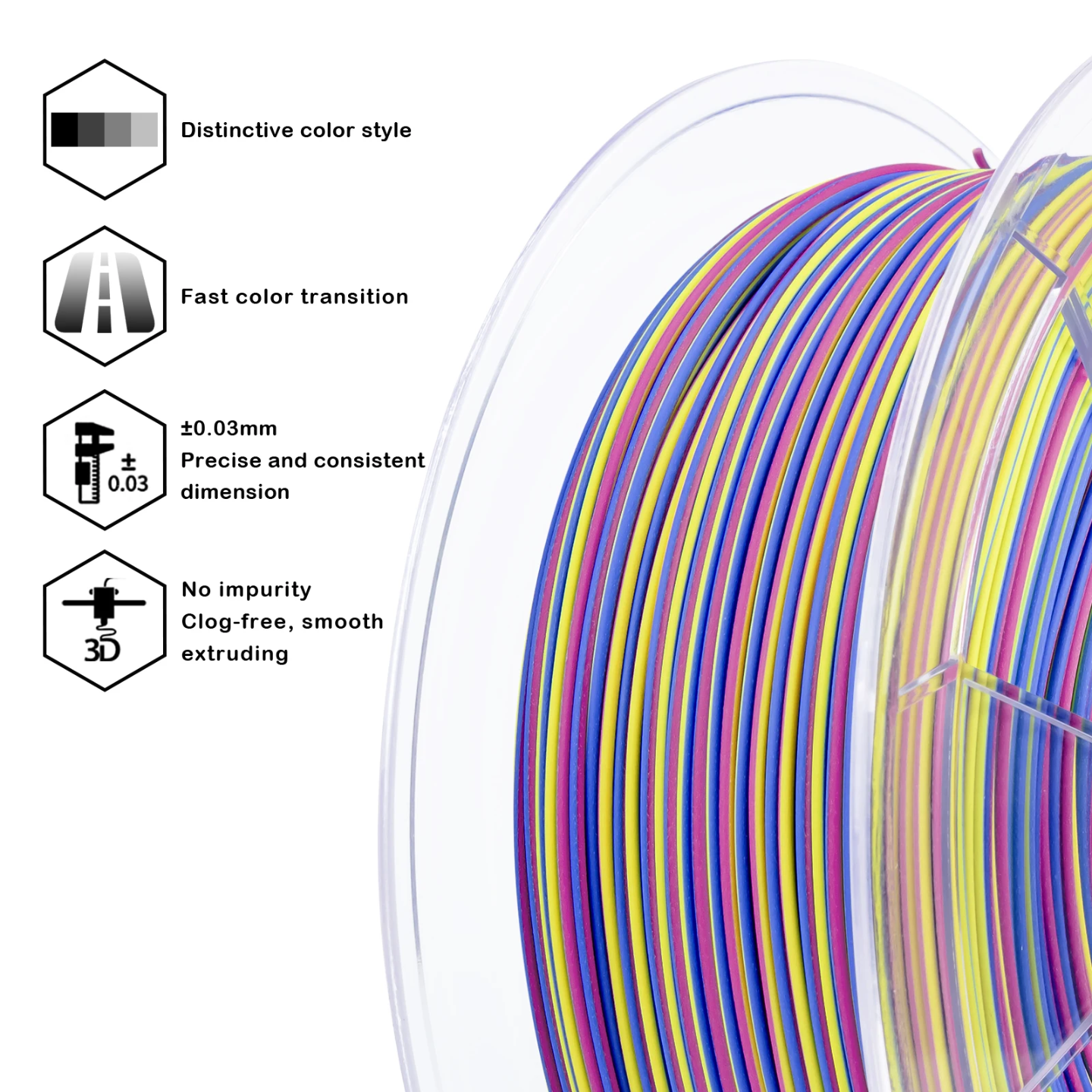Ziro PLA Stripes - Matte Spectrum