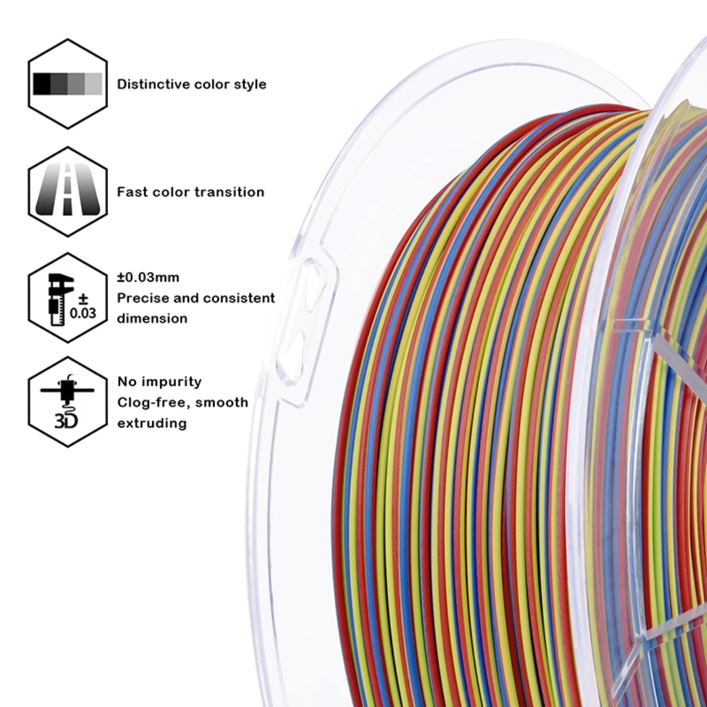 Ziro PLA Stripes - Matte Carnival