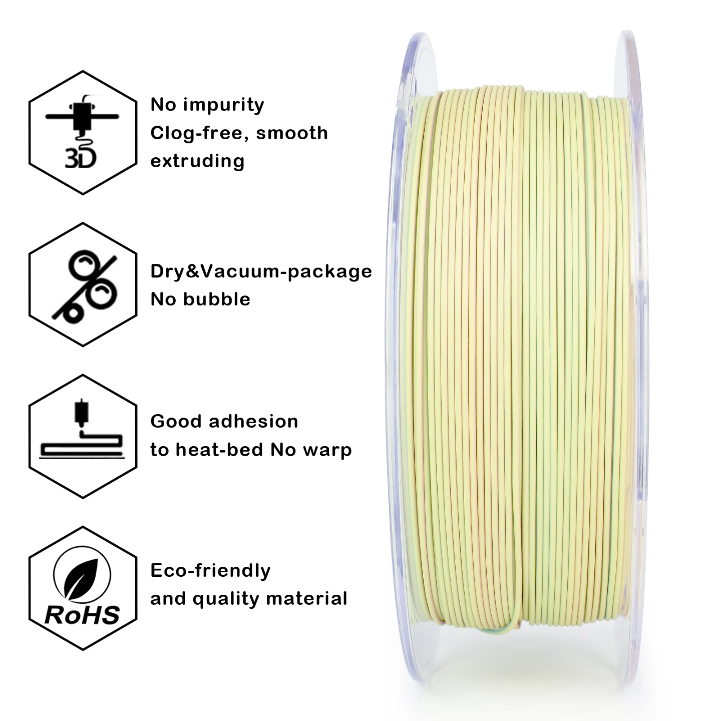 Ziro PLA Tri-Colour Matte - Colorful Mist