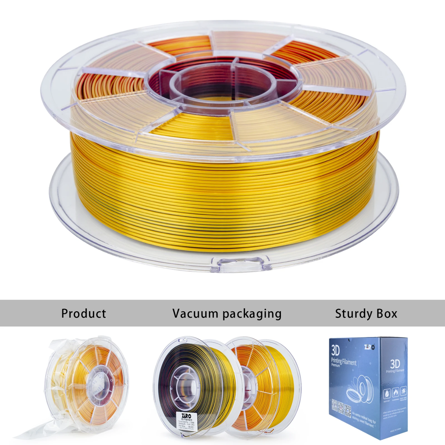 Ziro PLA Tri-Colour Silk - Steampunk